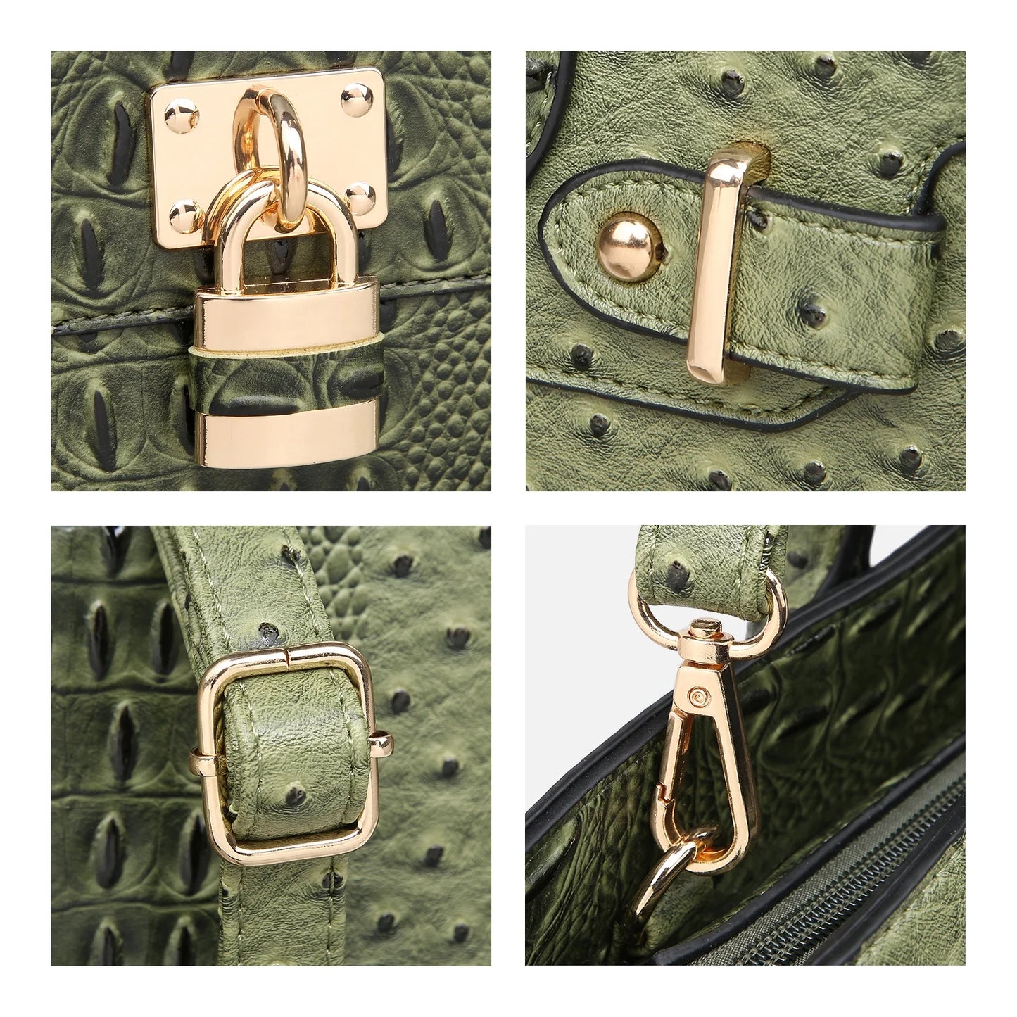 Women Handbags and Purses Ladies Shoulder Bag Top Handle Satchel Tote Work Bag with Matching Clutch