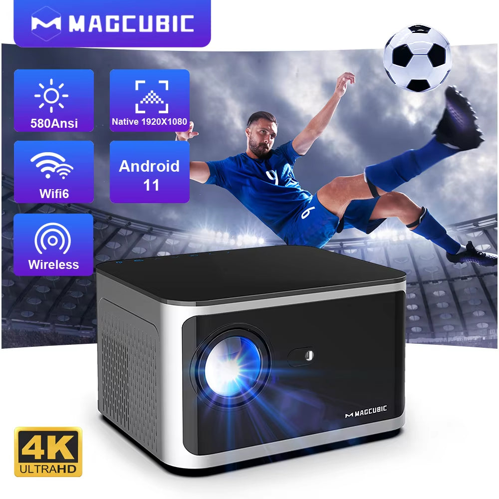 4K smart projector for home cinema with Android 11 Full HD WiFi6 BT5.0 voice control