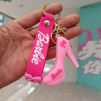 Barbie Letter Keychain Kawaii Cartoon Y2K Love Coin Purse Anime Car Key Pendant Girl Heart Gift Wholesale