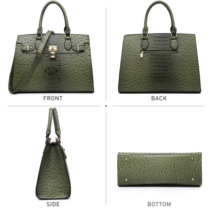 Women Handbags and Purses Ladies Shoulder Bag Top Handle Satchel Tote Work Bag with Matching Clutch