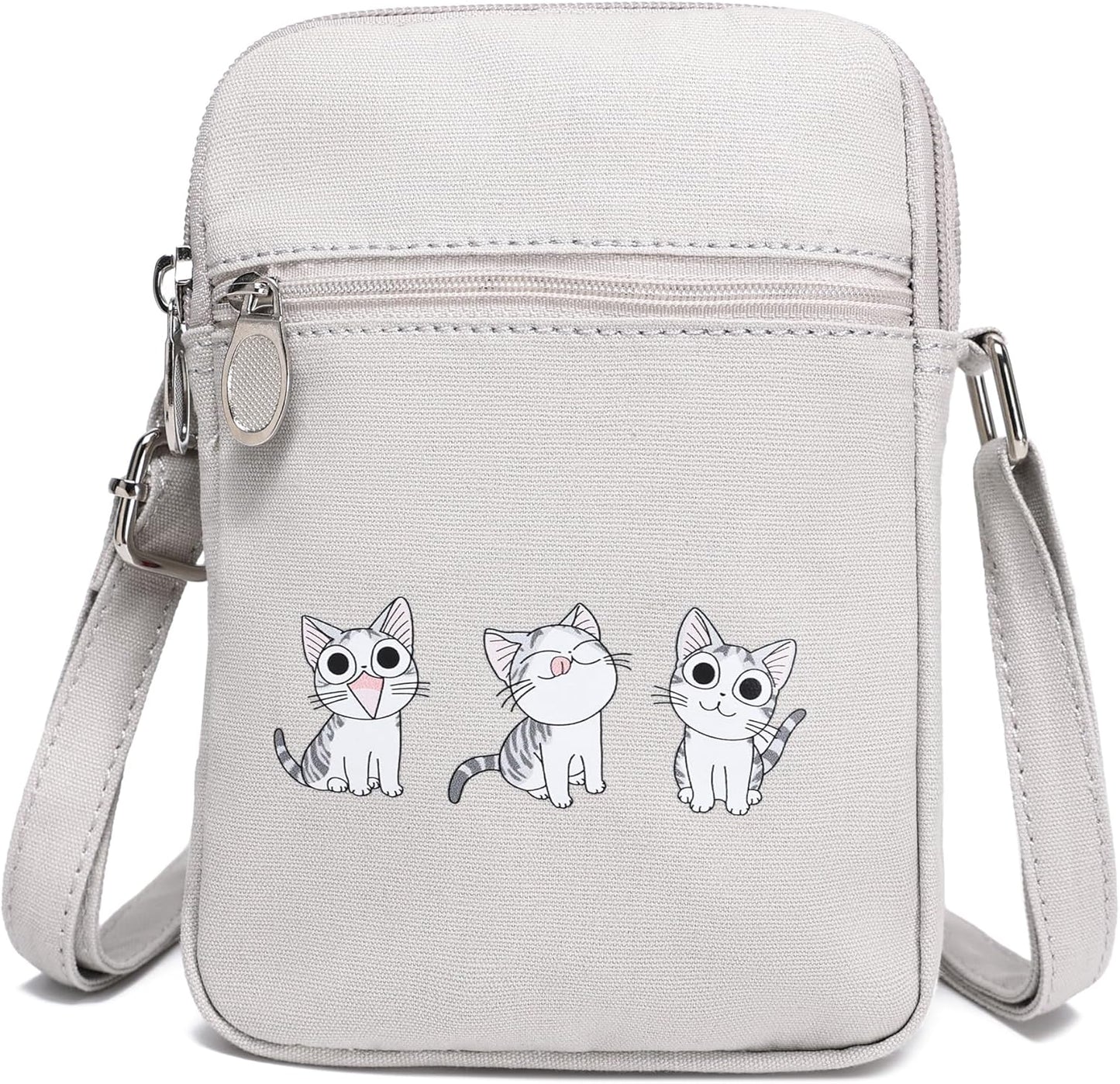 Small Crossbody Bag for Girls Little Teen Cute Mini Cross Body Cell Phone Purse Lightweight Pouch Canvas Shoulder Bag