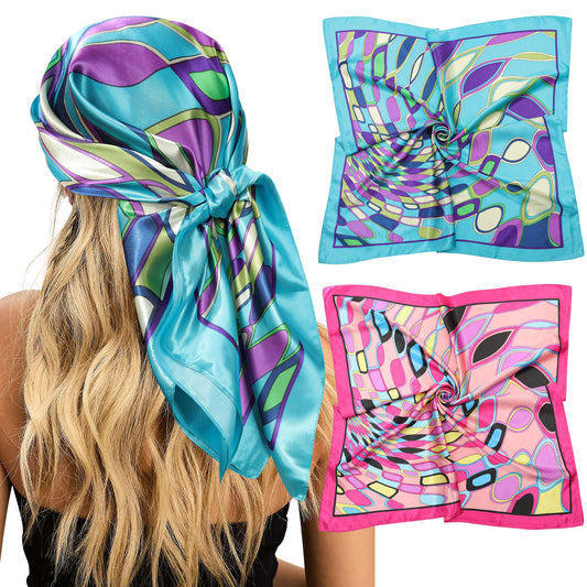 women hair scarf, satin bandana, floral head scarf, square head scarf, silk hair scarf, satin head scarf.