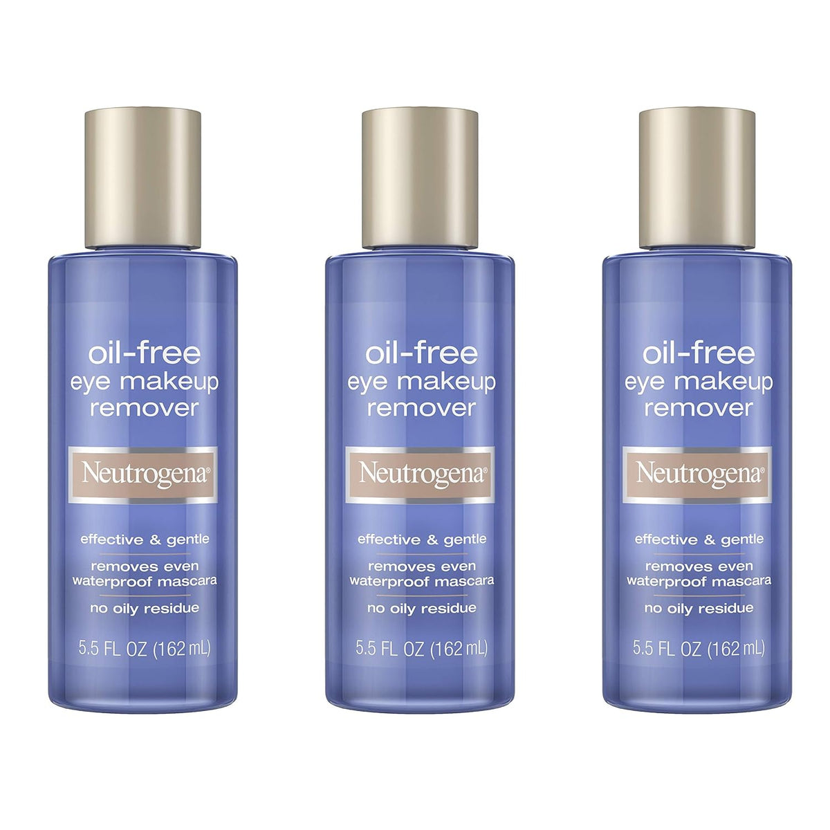 Gentle Oil-Free Eye Makeup Remover & Cleanser, 5.5 Fl Oz, 3 Pack