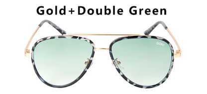 Fashion ALL in Sunglasses Women Mirror Quay Shades Brand Designer Gradient Pilot Sunglasses Female Travelling Eyewear