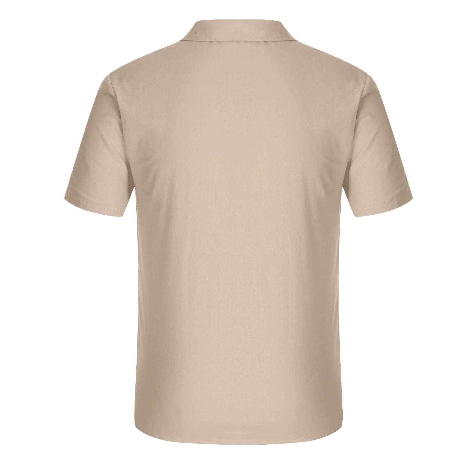 cotton linen casual shirt for men short sleeve vacation shirt