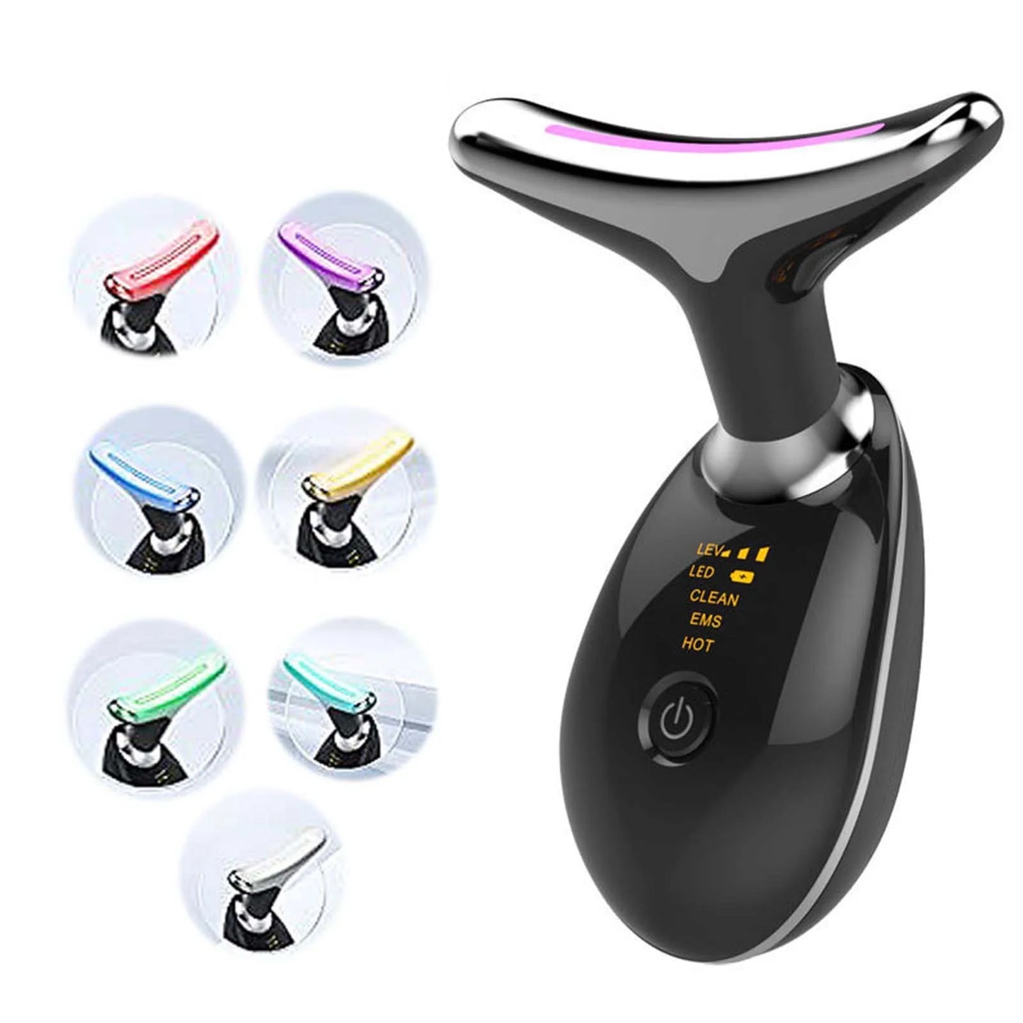 BGZLEU Neck Face Beauty Device, Skin Care Facial Massager, 3 in 1 Portable Face Massager for Skin Care, Face Sculpting Tool, Vibration, Thermal, Microcurrent