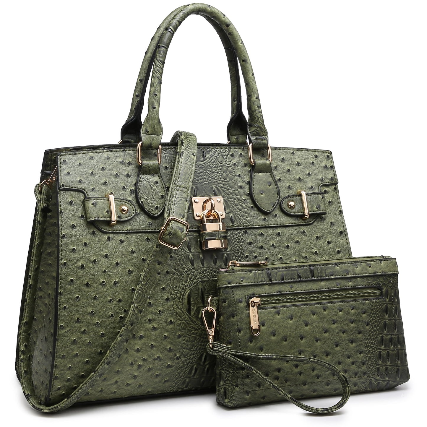 Women Handbags and Purses Ladies Shoulder Bag Top Handle Satchel Tote Work Bag with Matching Clutch