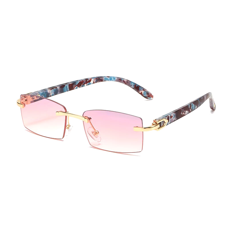 buffs sunglasses, designer eyewear, luxury sunglasses men, square sunglasses, rimless sunglasses men, buffalo horn sunglasses.