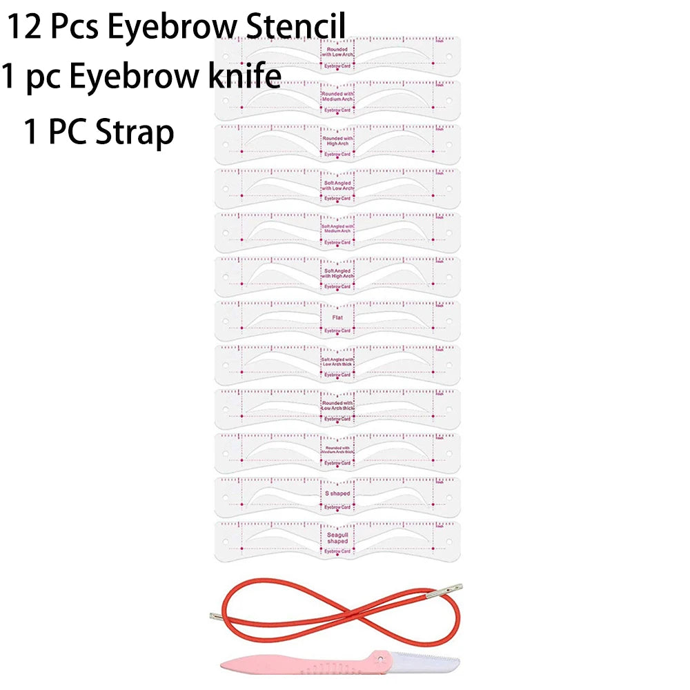 eyebrow shaping kit, makeup tool, brow stencil card, eyebrow guide, eyebrow template, brow shaping tool, eyebrow stencil.