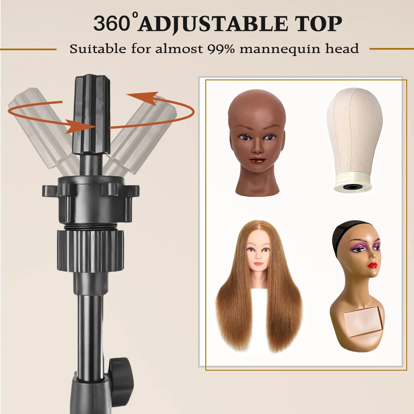 Wig Stand Tripod with Head