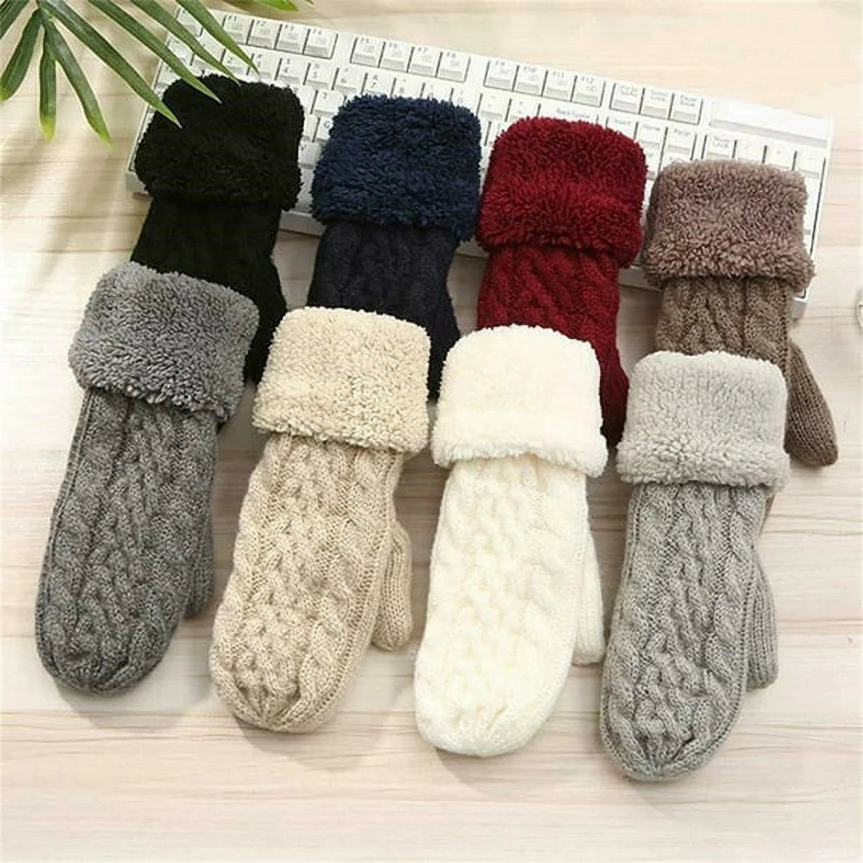 thick winter gloves, cold weather gloves, cozy gloves, wool knit gloves, warm mittens, women winter gloves.