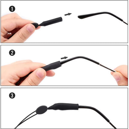 Adjustable Eyewear Retainer Sports Sunglasses Silicone Strap Safety Glasses Holder Kids Adult Women Men Glasses Accessories