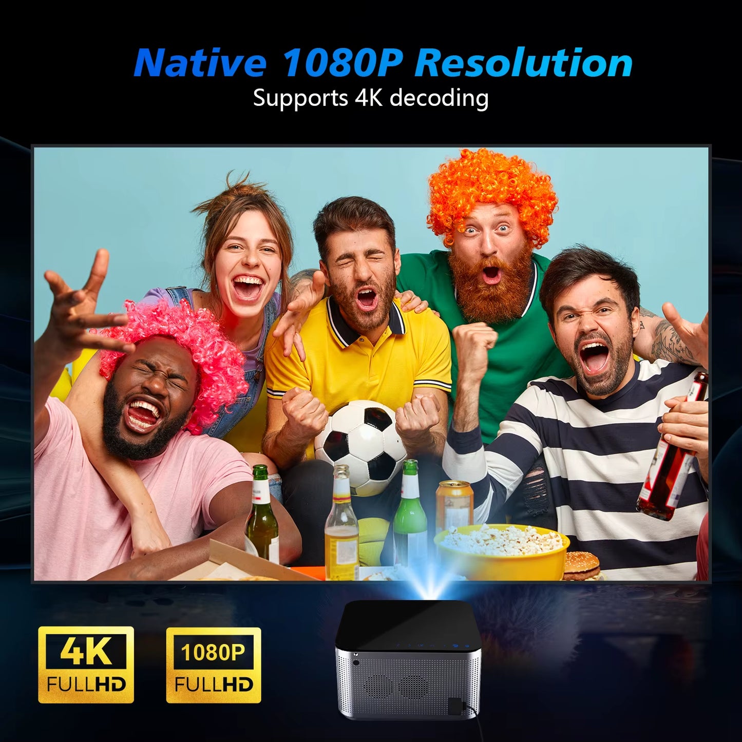 4K smart projector for home cinema with Android 11 Full HD WiFi6 BT5.0 voice control