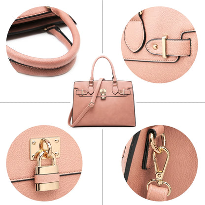 Women Handbags and Purses Ladies Shoulder Bag Top Handle Satchel Tote Work Bag with Matching Clutch
