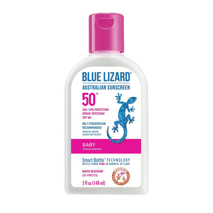 Baby Mineral Sunscreen with Zinc Oxide, Water Resistant, UVA/UVB Protection with Smart Technology - Fragrance Free, Unscented, SPF 50-5 Fl Oz - Bottle