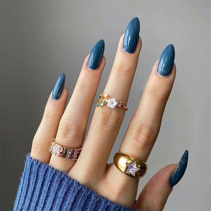 Waterproof short ballet press on nails set