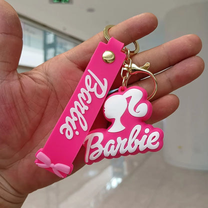 Barbie Letter Keychain Kawaii Cartoon Y2K Love Coin Purse Anime Car Key Pendant Girl Heart Gift Wholesale