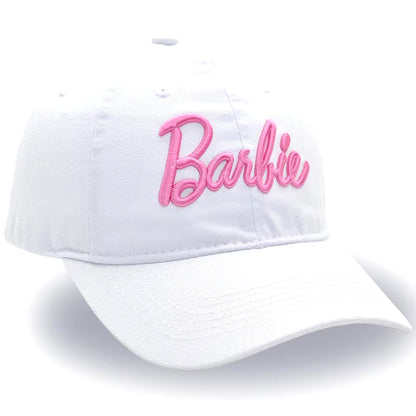 New Kawaii Barbie Letters Embroidered Baseball Cap Anime Cartoon Fashion Summer Adjustable Sun Caps Outdoor Casual Peaked Hat