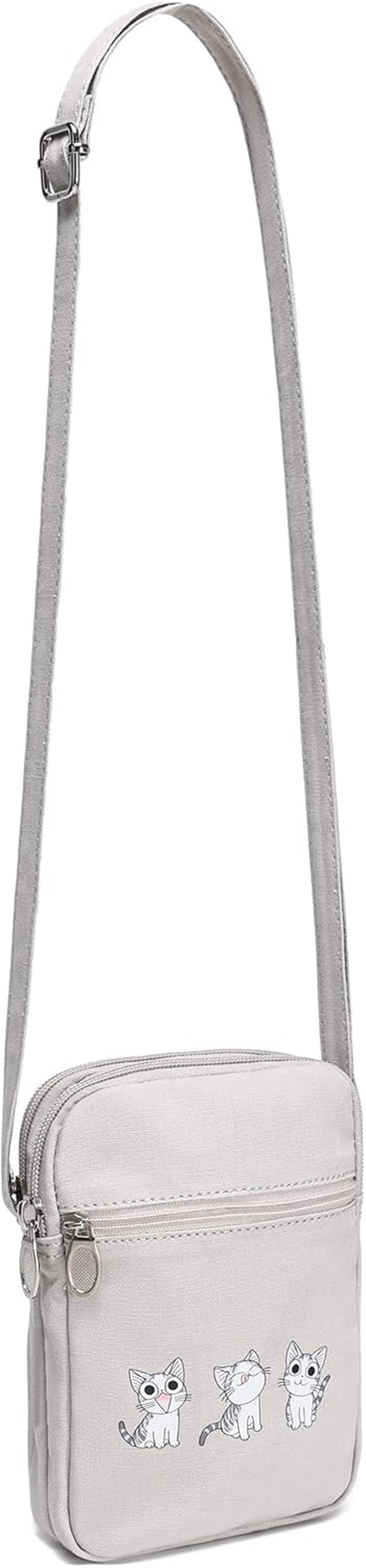 Small Crossbody Bag for Girls Little Teen Cute Mini Cross Body Cell Phone Purse Lightweight Pouch Canvas Shoulder Bag